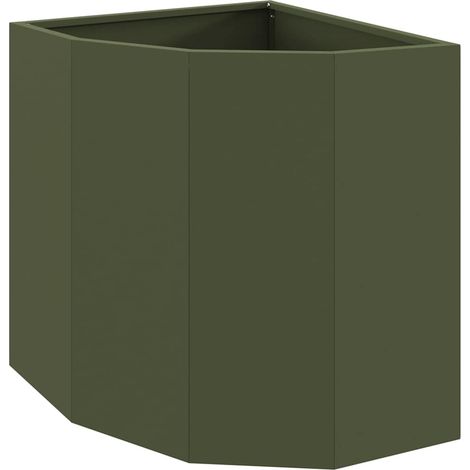 Maison Exclusive - Vaso d'angolo Oliver verde 45 x 45 x 50 cm Acciaio