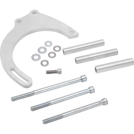 Support de Fixation Alternateur CNC Aluminium Argenté Kit Remplaçant Chevy Small Block Pompe à Eau Longue (1/5)