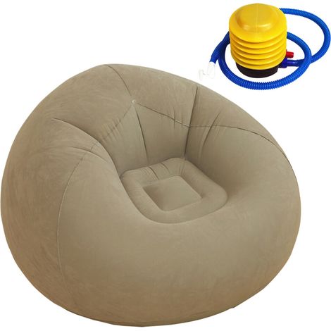 Canapé-lit gonflable, chaise longue Convertible et pliable,-Gris (1/4)