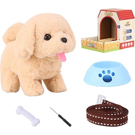 Jouet Chiot Chiot En Peluche À Piles Marchant, Aboyant Et Remuant La Queue (1/5)