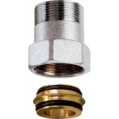 Prolongador recto cromado que permite pasar de rosca hembra FAR 24x19 a rosca macho FAR 24x19 FAR 8850  35 mm