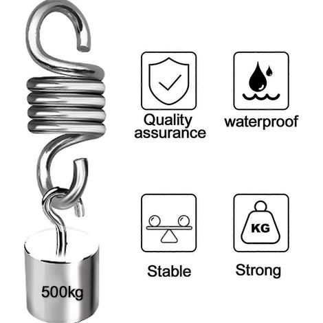 Ressort robuste, ressort de hamac, crochet de ressort d'extension en acier inoxydable pour balancelle de jardin, hamac et chaise suspendue (1/4)
