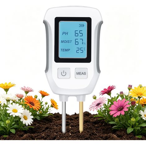 Testeur Sol 3 1 Testeur Température PH Plantes Capteur Hygromètre Affichage LCD Rétroéclairé Jardin Pelouse Ferme Utilisation (1/5)