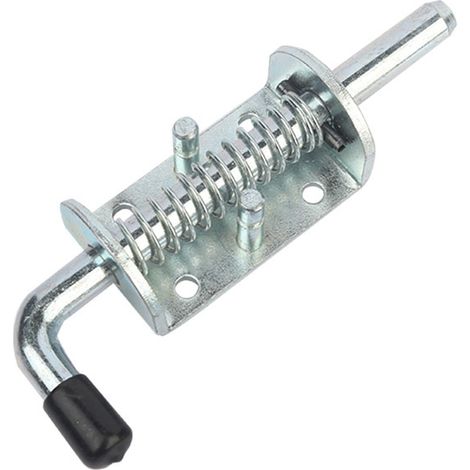 Verrou à ressort en fer galvanisé, verrou à ressort robuste, loquet à ressort, serrure de porte de garage, convient aux portes de camions, granges, remorques, sous-sols.