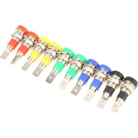 Bananenstecker in verschiedenen Farben, 4,0-mm-Klinkenbuchse für die Schalttafelmontage, Prüfspitzen, 10 Stück (1/5)