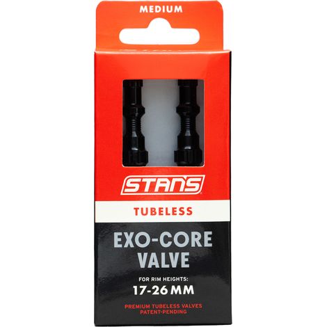 1 Stan's Tubeless Exo-core Valves - Medium - Black