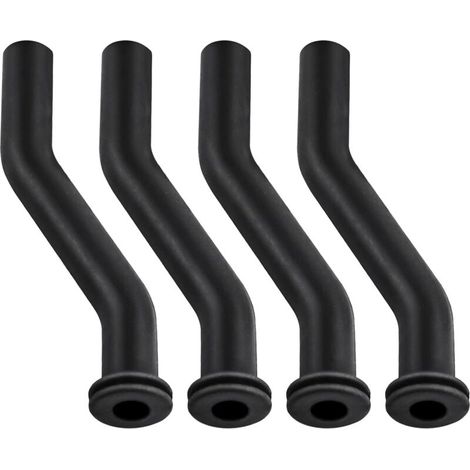 Lot de 4 tuyaux d'aspirateur 596163, tuyaux d'aspirateur en caoutchouc de 7,6 cm (3 pouces) compatibles avec les tondeuses Briggs & Stratton, John Deere D140, D160, D170, D125 et D130, remplacement po (1/4)