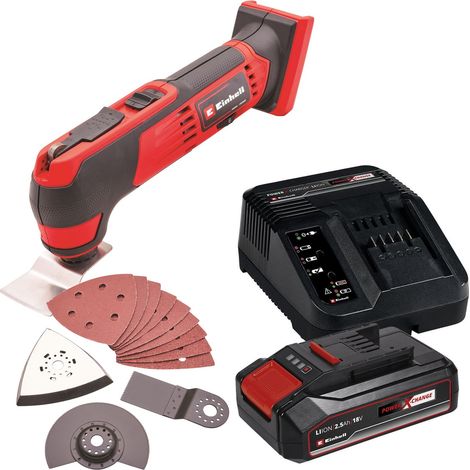 Einhell 18v Multi Tool TE-MG 18 Li-Solo Power X-Change 4465195 + 2.5ah Battery