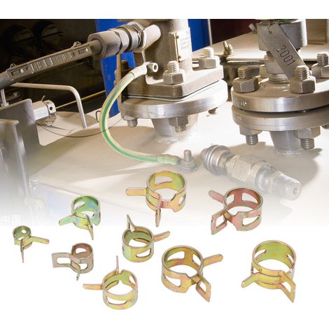 Assortiment de 80 colliers de serrage galvanisés à ressort pour tuyaux de 6 à 15 mm (1/5)