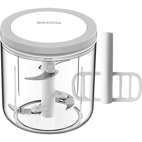 Hachoir à légumes manuel pour robot culinaire 1000 ml, hachoir à ail à ficelle, hachoir, fouet et mélangeur à smoothie (1/5)