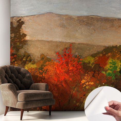 Carta da parati adesiva - fotomurale - facile da applicare - per la soggiorno - camera da letto - Panorama autunnale 250x250 cm (1/5)