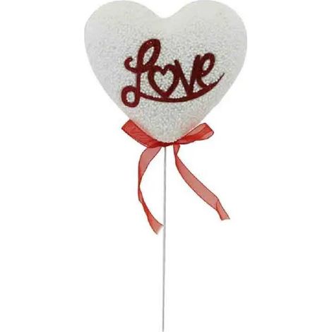TrAdE Shop Traesio - Set 2 Cuori Polistirolo Stand 69086 Scritte San Valentino Modelli Assortiti 10cm - (1/2)