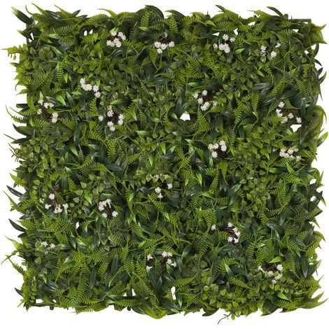 Pflanzenmatte /-wand MORE GREEN I 50 x 50 Kunststoff grün hjh OFFICE (1/5)
