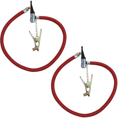 Lot de 2 pompes à main pour pneus de vélo, gonfleur et tuyaux de rechange.-50X6CM-Red