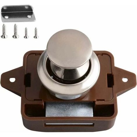 outon Poussoir Loquet Serrures pour Camping-Car Serrure de Meuble Boutons Poussoir Porte Serrure de Porte Meuble Fermoir pour de Placard de Camping Cars de Yacht de Bateau de Tiroirs