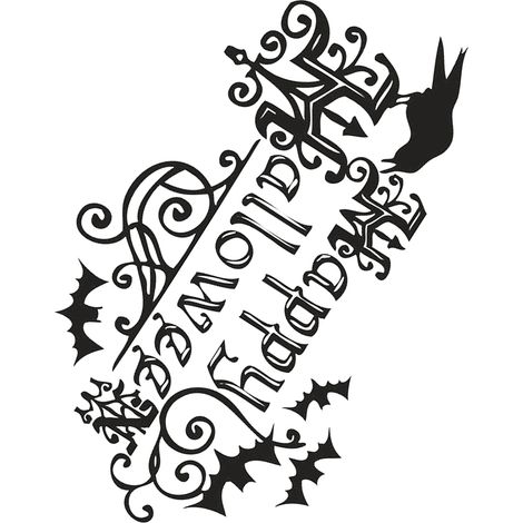 Abnehmbare, selbstklebende Wandtattoos für Wohnzimmer, Schlafzimmer, Halloween-Festival-Partydekoration (1/5)