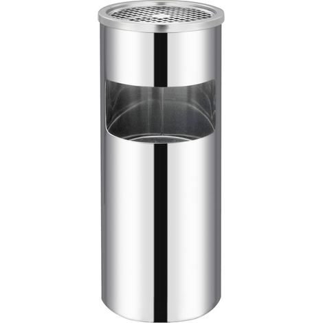 Maison Exclusive - Pattumiera con Posacenere da Albergo 30 L Acciaio Inox