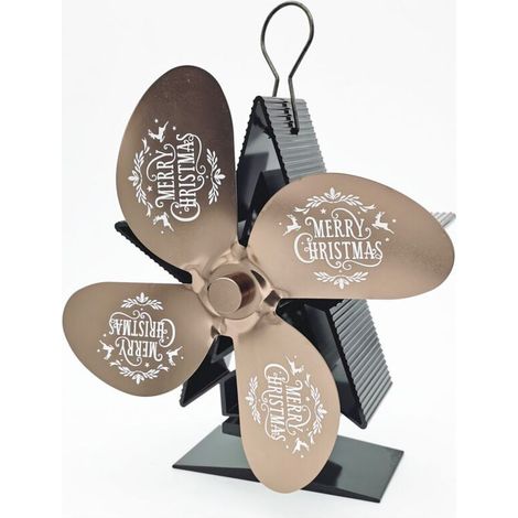 Ventilateur Poele à Bois 4 Pales Avec Thermomètre - Ventilateur Cheminée Alimenté à la Chaleur Ventilateur Silencieux avec Protection Contre le Surchauffe pour Poêle à Bois Cheminée Gaz Bûche Poêle à (1/4)
