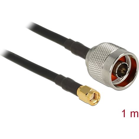 Hf n stecker  rp-sma stecker cfd200 low loss 1 m delock
