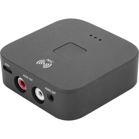 Adattatore Bluetooth, ricevitore wireless con NFC per ingresso AUX da 3,5 mm, nessuna latenza per impianti stereo per auto e TV (1/5)