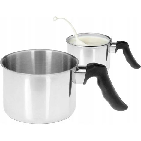 Lechera con asa, de acero, 1 l, 12 cm (1/4)