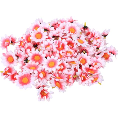 kleine künstliche rosa und weiße Seidengänseblümchen (1/4)