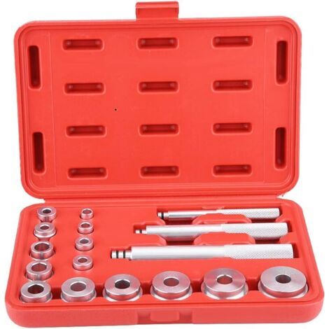 17 pièces pour joints de roulement, 14 types, aluminium, 3 poignées, Kit d'outils pour roulements de roue, Outil du mécanicien (1/5)