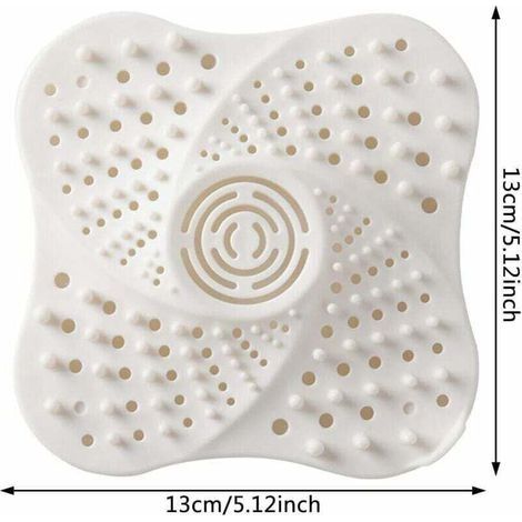 2 pièces attrape cheveux douche,filtre a cheveux pour douche avec Ventouse tamis evier bouchon baignoire anti cheveux filtre bonde douche filtre baignoire pour Cuisine lavabo salle de (1/4)