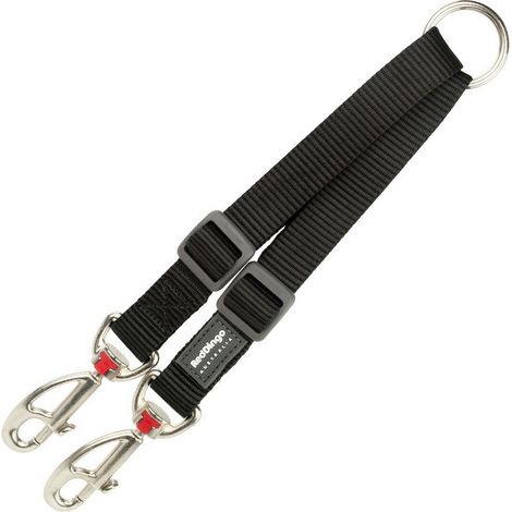 Acople Correa 2 Perros Red Dingo Negro black (2 x 25-34 cm)