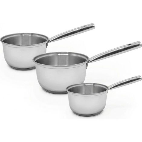 Lot de 3 casseroles 18/20/22 cm en inox Fackelmann Rhona (1/5)