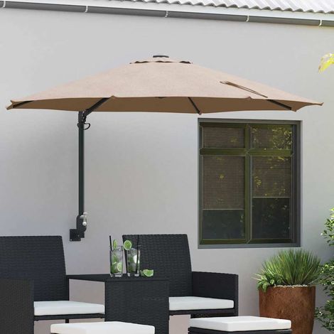 Garten-Sonnenschirm Taupe 248 x 248 x 148 cm
