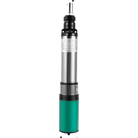 Bomba sumergible para pozos profundos, 320 W de potencia, altura máxima de elevación de 25 m, color plata. (1/2)