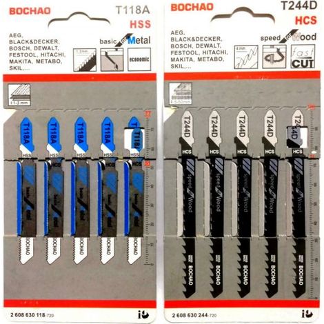 10x Lame seghetto alternativo 5 X legno 5 X metallo plastiche pvc ecc taglio (1/5)