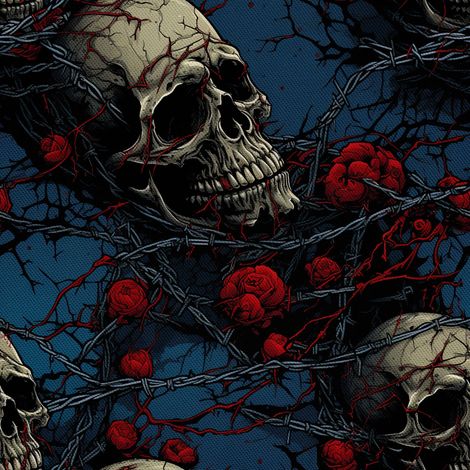 Tela Oxford decorativa para exteriores - Motivo de calavera I DX4195 (1/5)