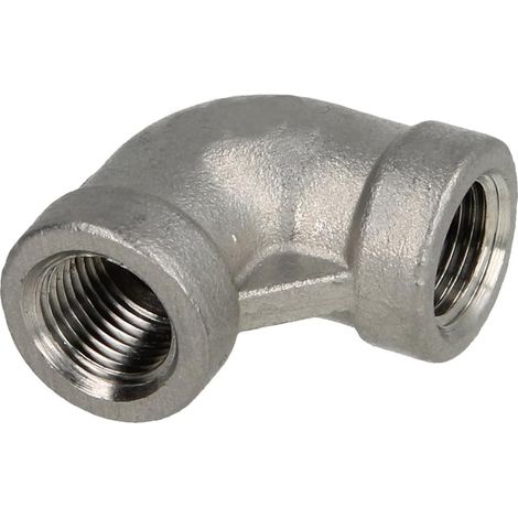 Coude 90° en inox 3'' FF/FF