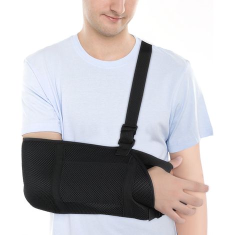 Écharpe de bras avec support pouce, immobilisateur d'épaule pour fracture, soutien coude-poignet, attelle post-luxation (1/5)