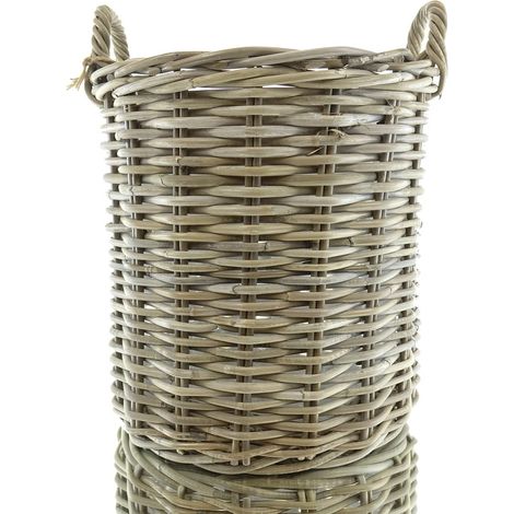 VAN DER LEEDEN Rattan Korb rund Ø 40 cm (1/3)