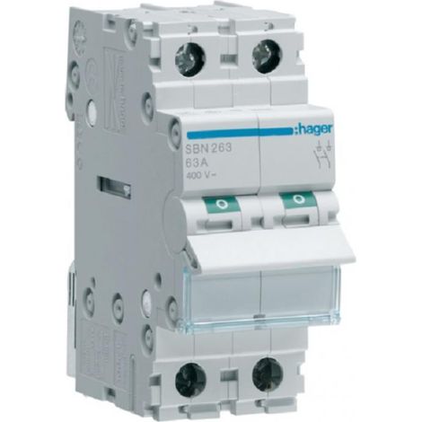 Interruttore sezionatore modulare 63A 2P SBN263