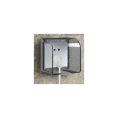 Steckdosenabdeckung, kindersicher, Modell 86, universelle wasserdichte Steckdosenbox, 12,2 × 10,8 × 7,3 cm, wasserdichte Außensteckdosen für Schalter (1/5)