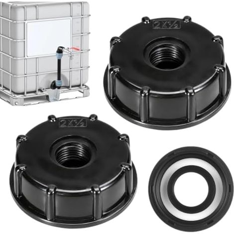 2 Bouchon IBC S60x6 Couvercle de Vanne deVidange Adaptateur Cuve 1/2 Pouce (1/5)