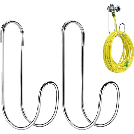 Set mit 2 Aufbewahrungshaken, Edelstahl-Wasserrohrhalterungen, Aufbewahrungshaken für den Innen- und Außenbereich