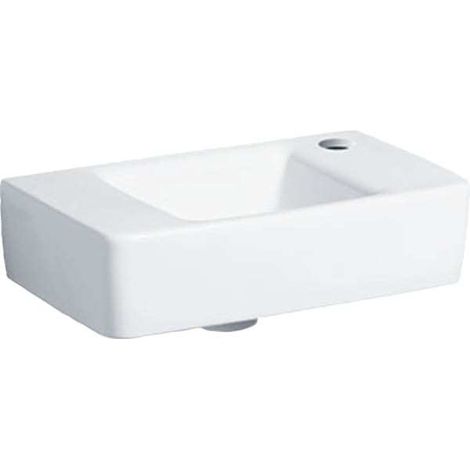 Geberit Handwaschbecken Renova Compact 40x25cm, o. ÜL, Hahnl. re, weiß KeraTect (1/5)