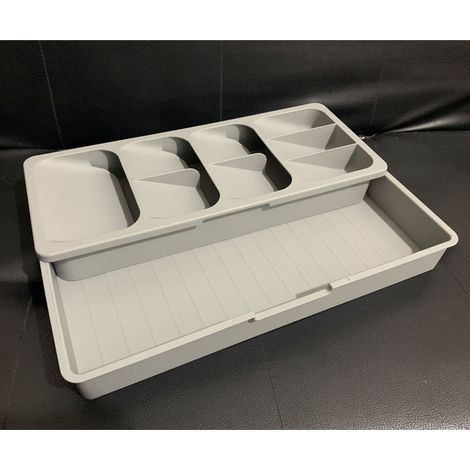 Stück (beige) Besteckkasten, Besteckhalter, 9 Fächer (1/5)