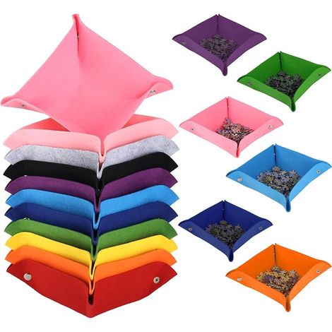 Lot de 12 plateaux de tri en feutre empilables pour puzzle jusqu'à 1500 2000 2500 puzzles portables (1/5)