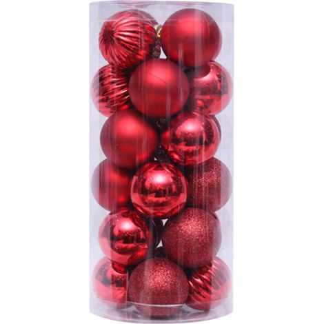 Boule De Noel - 24 Pièces - Diamètre 4 Cm - Décoration Arbre De Noël - Sans Risque Pour Enfants Et Animaux (1/5)