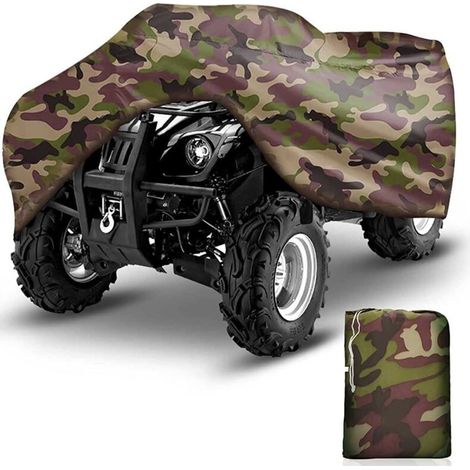 Ineasicer – Housse de protection pour quad 190T – Imperméable et anti-UV – Dimensions 256×110×120CM – Camouflage – Installation facile