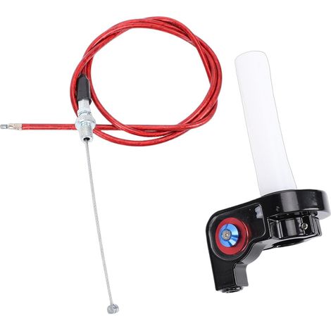 Ensemble de Poignées d'accélérateur et de Câbles d'accélérateur de 7/8" 22 Mm pour Vélo 50 110 150 250 Quad ATV Pit Bike – Poignée 'accélérateur en Alliage 'aluminium avec Finition (1/5)