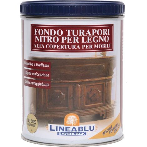 Fondo Turapori nitro per Mobili Trasparente 750 ml (1/2)