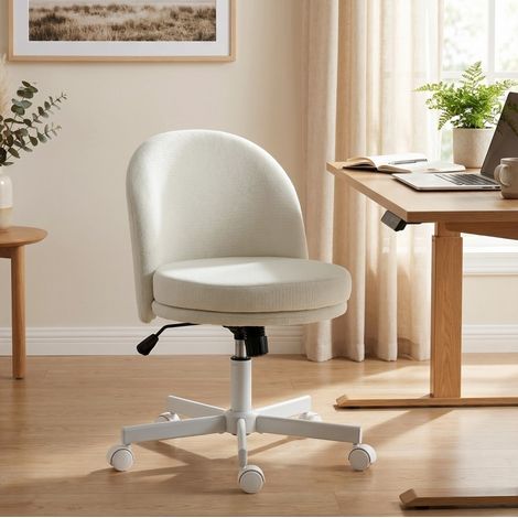 MEUBLIV Sedia da ufficio 58x57x83 cm avorio – girevole con basculamento (1/5)