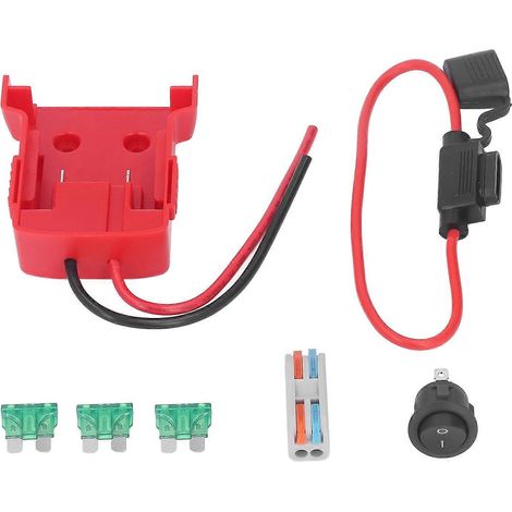 Batterieanschlussadapter mit Sicherungsanschluss, ABS-sicherer Lithium-Batteriekonverter für M18 18V